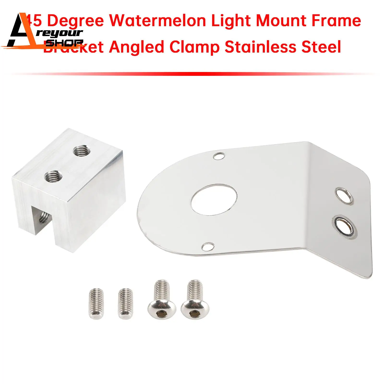 

45-градусный арбузный светильник, кронштейн, угловой зажим, нержавеющая сталь