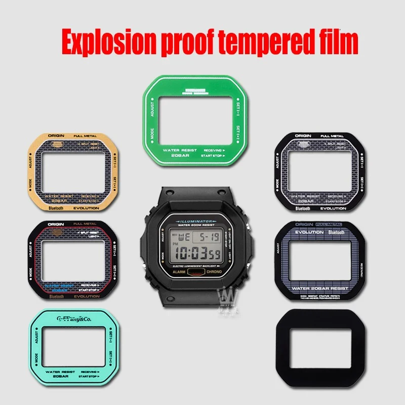 For Casio DW5600/ 5610 5635 Explosion-proof Screen Watch Screen Protector Anti-Scratch Watch Tempered film Sport Watch LCD Film