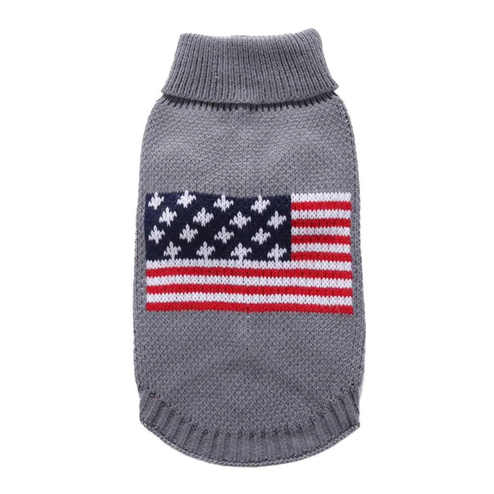 

Dog Sweater Christmas Puppy Clothes Turtleneck Pet Knitted Festive Clothing Winter