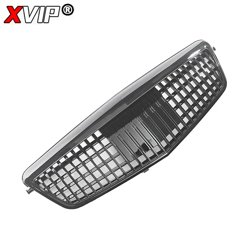 شبكة ممتصة للصدمات على طراز الماس الأسود من الكروم XVIP لسيارة Mercedes Benz W212 E-Class E200 E220 E350 E550 2010-2013 ضبط الشبكات العلوية #6