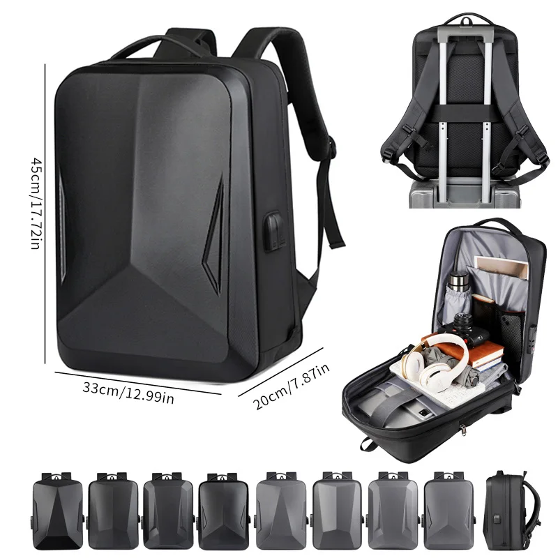 

Urban Minimalist Men's Backpack Commuting Backpack Large-capacity business luggage bag Fashionable Travel Hard Shell Backpack