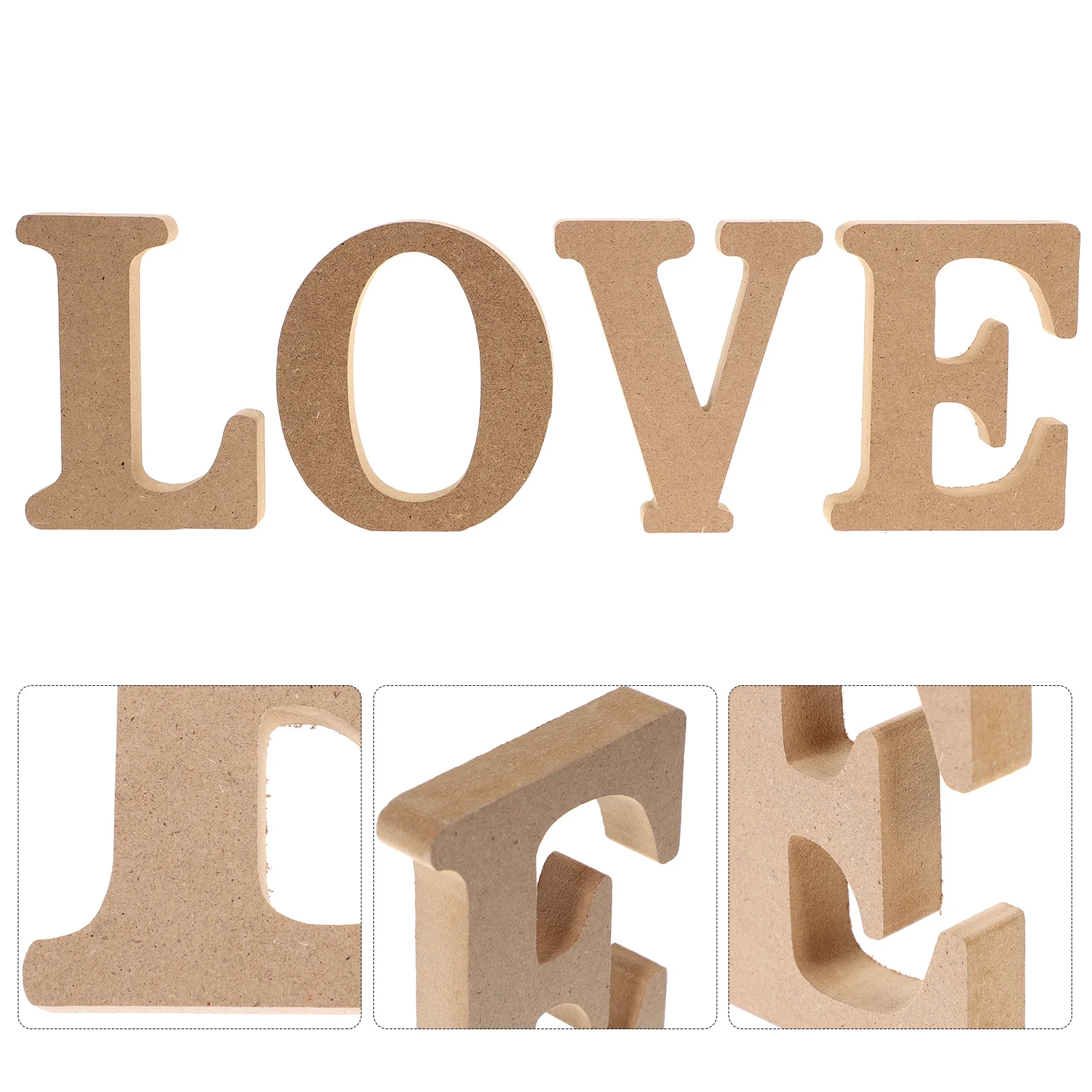 

1Set Wooden Love Sign Rustic Wood Letters Cutout Decor Wedding Valentine Party Home Wall Table Decoration Wood Sign