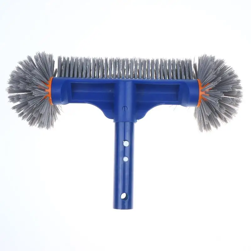 13 Inch Heavy Duty Pool Brush Head Detachable Aluminum Handle Wall Steps Corner Cleaning Swimming Tool