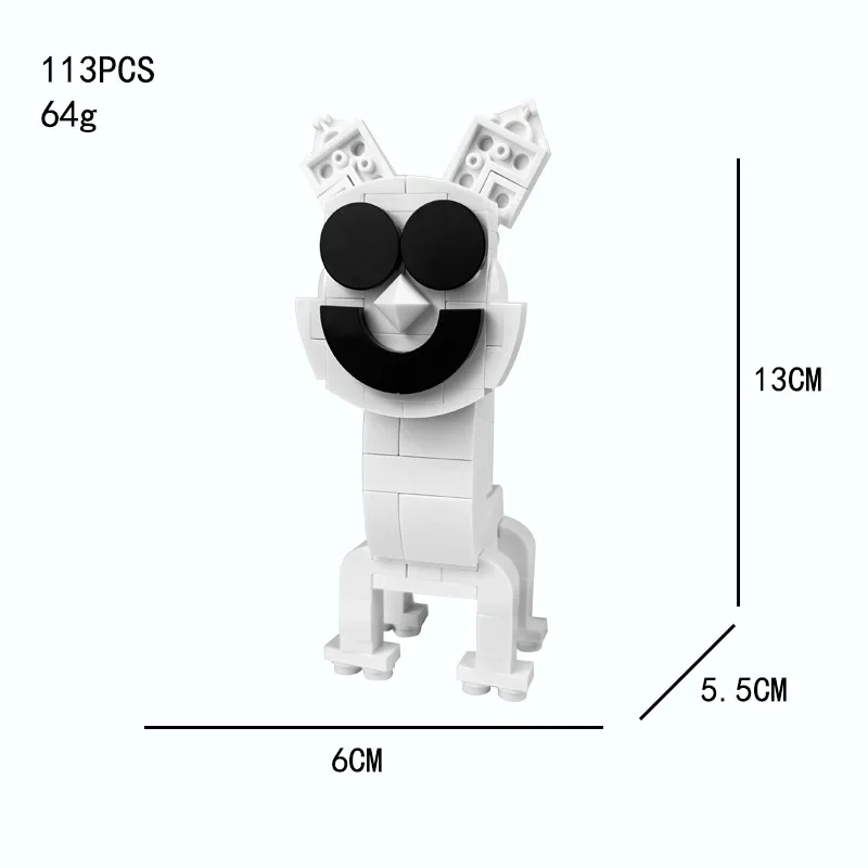 Abnormal zoo building block figurine model