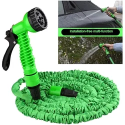 New Garden Hose Expandable Magic Hose High-Pressure Car Wash Cleaning Water Gun 7 Water Spraying Functions Daily Watering Tool