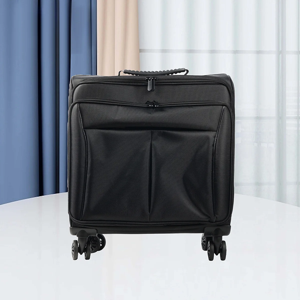 

Large capacity travel universal wheel multi-layer baffle storage toolbox