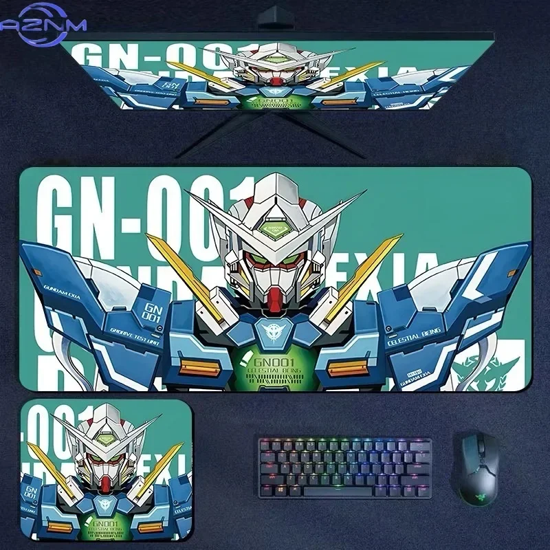 Anime RX-78-2 Mecha Robot Blue Background Graphic Mouse Pad, Rubber Non-Slip Base, Smooth Surface for Gaming and Office Desktop