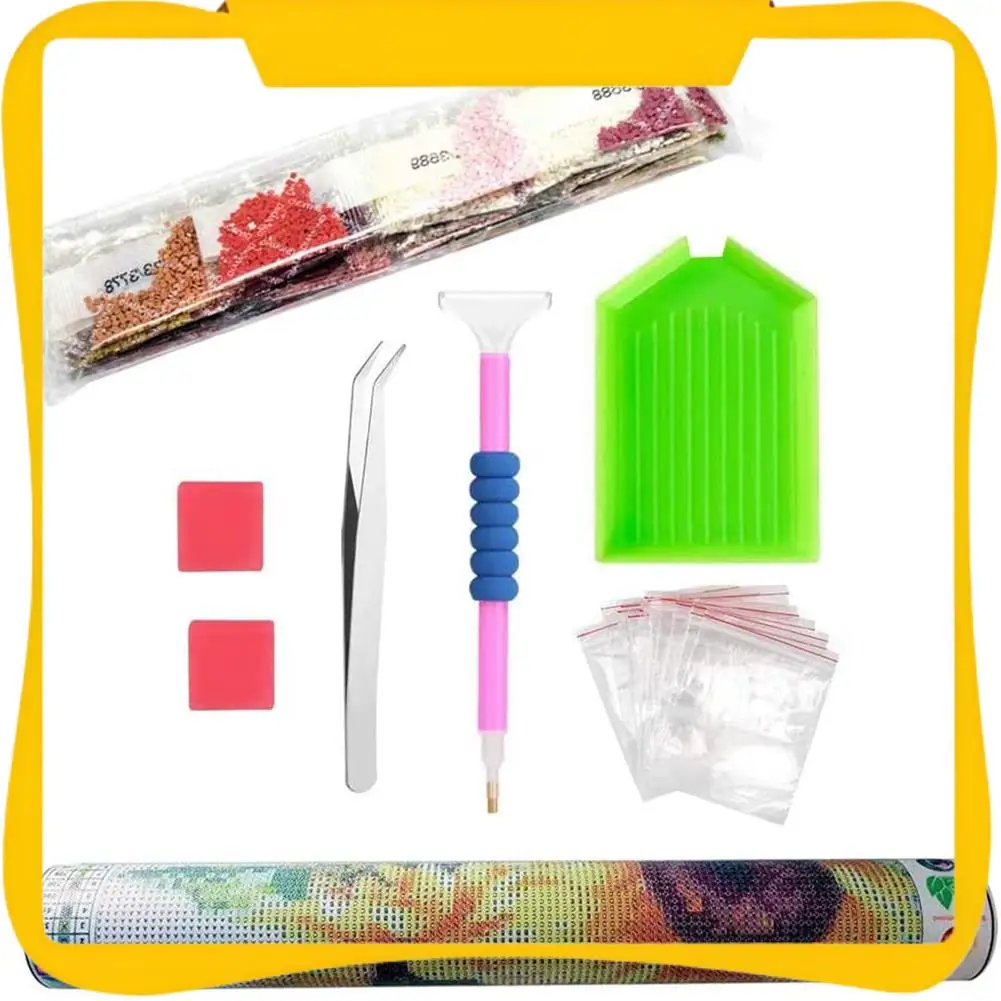 

DIY 5D Diamond Painting By Number Kits, Round Full Drill Crystal Rhinestone Embroidery Paint With Diamonds