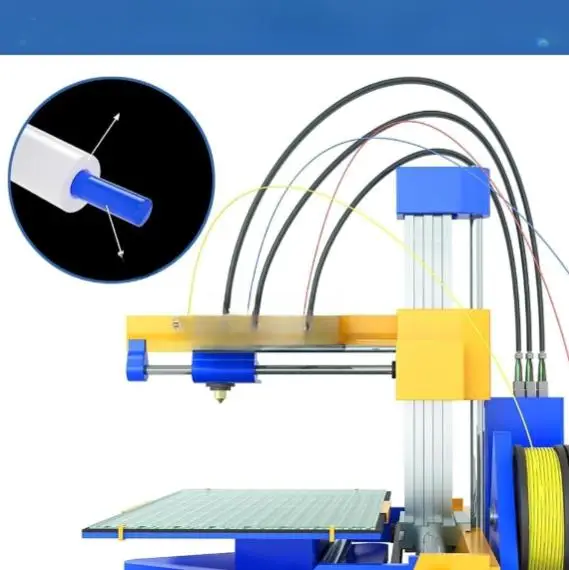 10 Meter PTFE Filament Hose for 3D Printers with Low Friction Compatible with Various Direct Drive Extruder Models