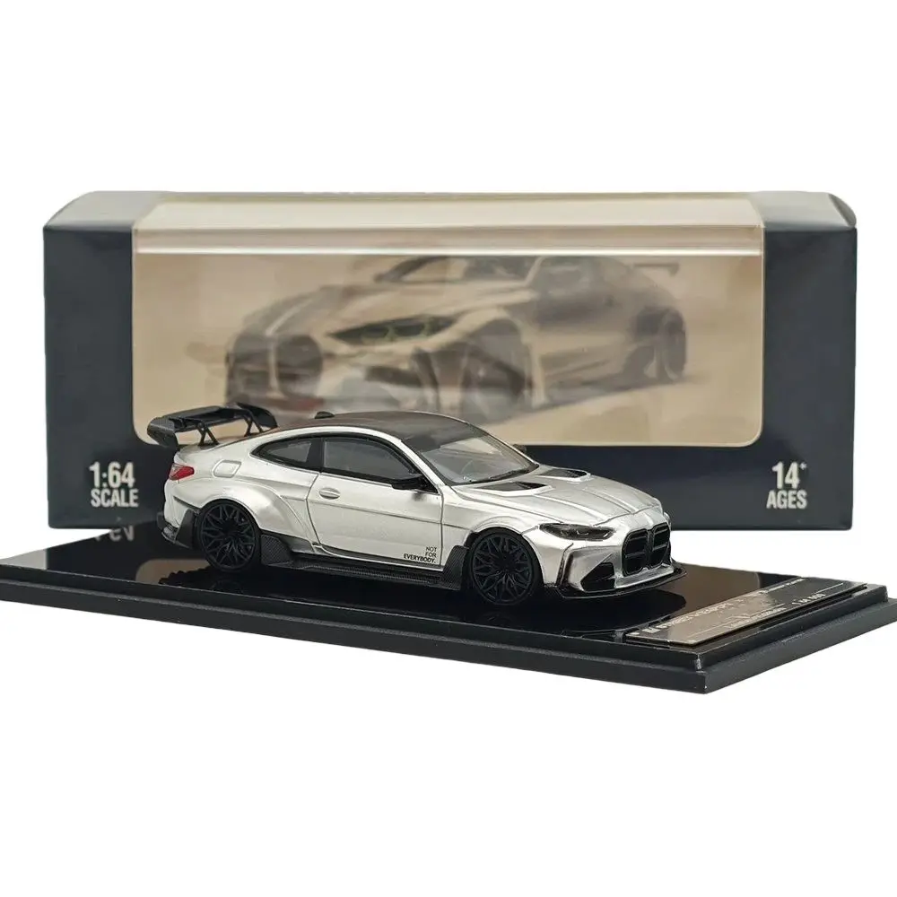 

SW 1/64 Масштаб для M4 G82 Спортивные литые модели автомобилей Миниатюрная ограниченная коллекция подарков Серебро