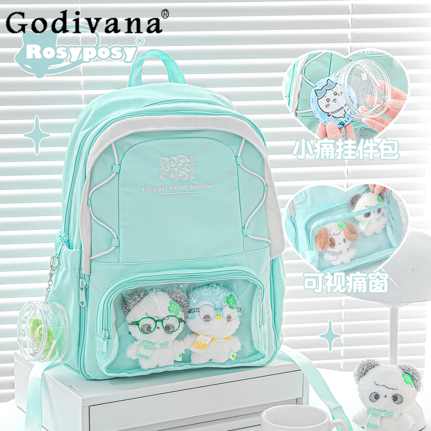 

Japanese Original Sweet Ins Lolita Double Shoulder Pain Bag Large Capacity Student Casual Commuting Travel Versatile Backpack