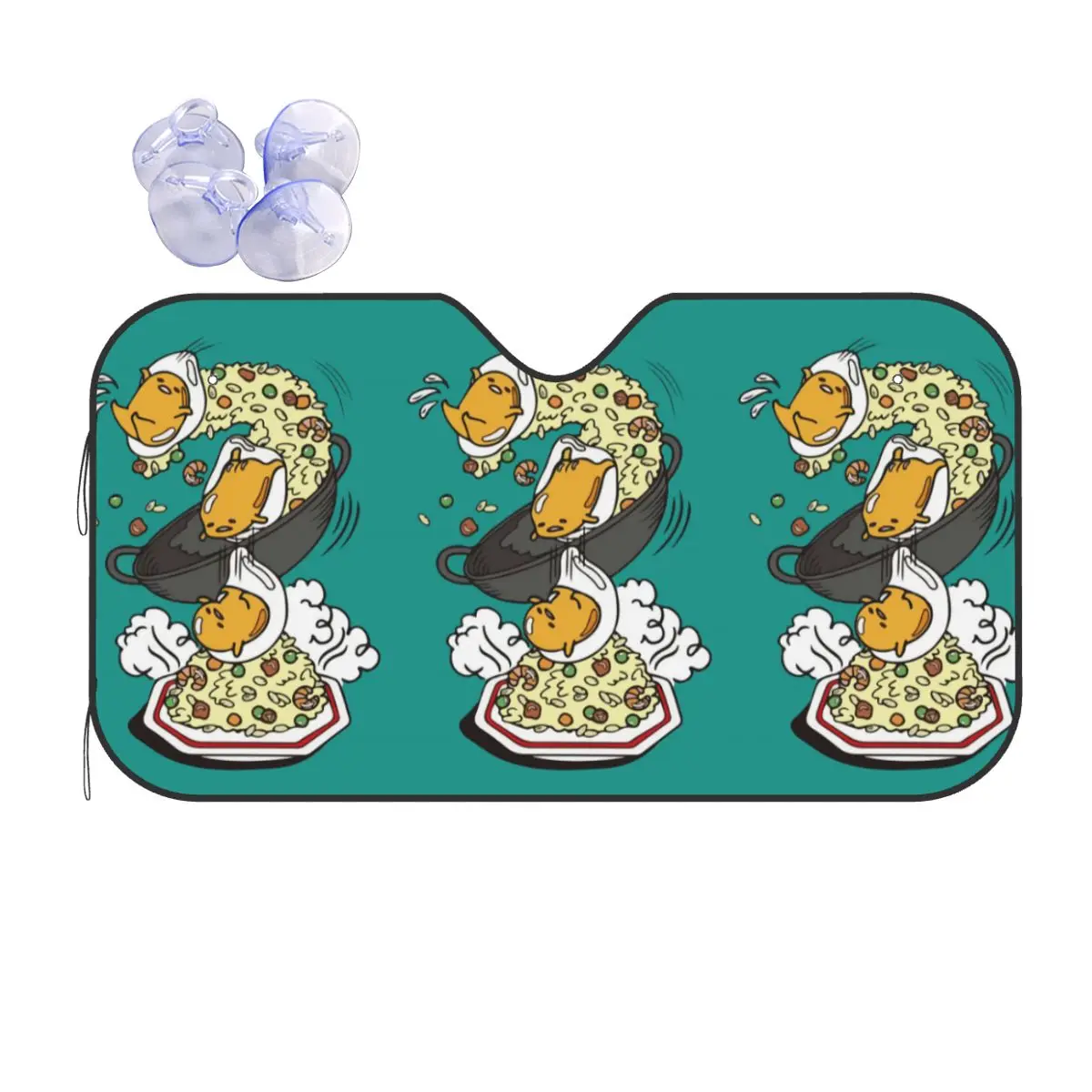 

Custom Anime Gudetama Cartoon Windshield Sunshade Folding Reflective Sun Blocker Front Window Shade Visor
