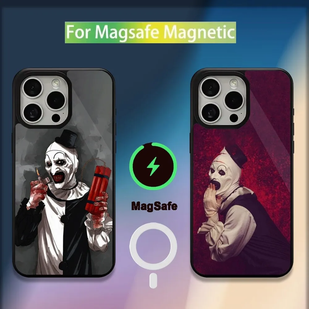 Art the C-Clown T-Terrifier Phone Case For iPhone 16,15,14,13,12,11,Plus,Pro,Max,Mini Magsafe Magnetic Wireless Charging