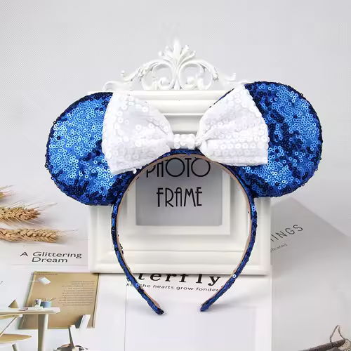 Mouse Headband Cartoon Ears Sequin Bows Hairband Party Cosplay Hair Accessories Children Adults Toys Gift - Image 28