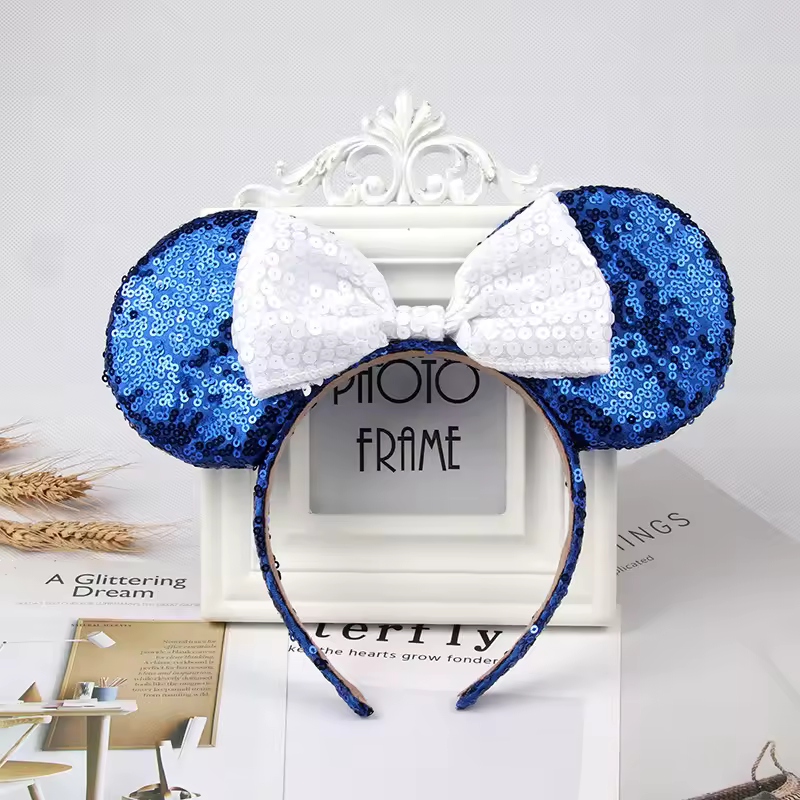 Mouse Headband Cartoon Ears Sequin Bows Hairband Party Cosplay Hair Accessories Children Adults Toys Gift - Image 28