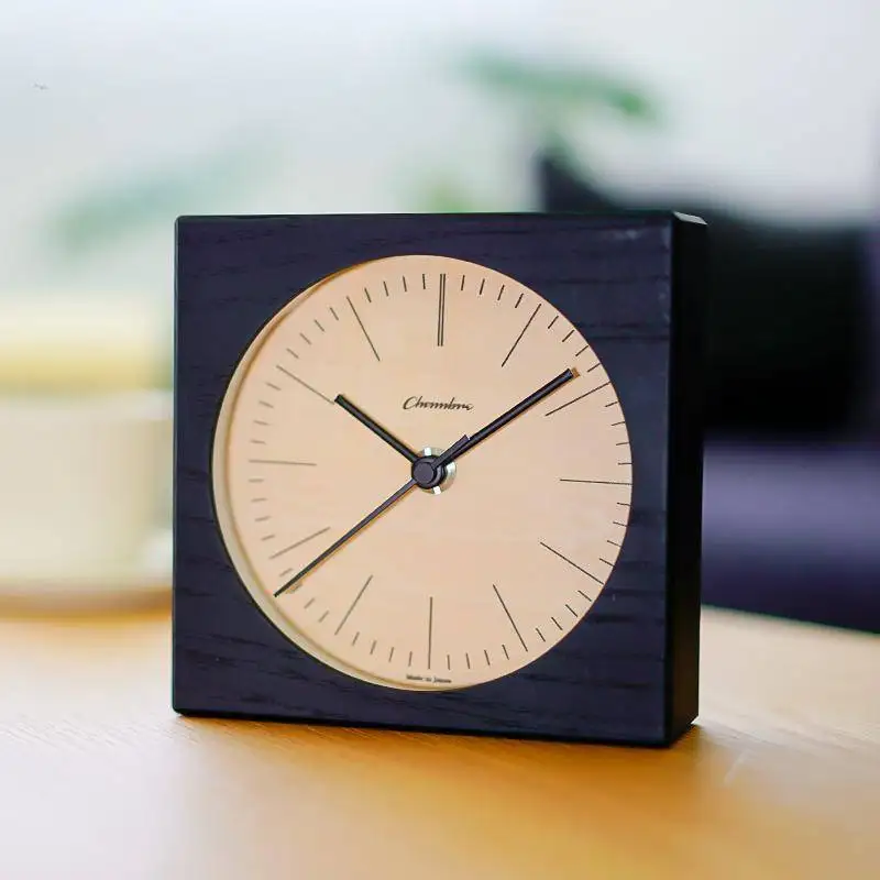 Quiet Unique Wall Clocks High Quality European Christmas Luxury Wall Clock Design Wooden Square Orologio Parete Decoration