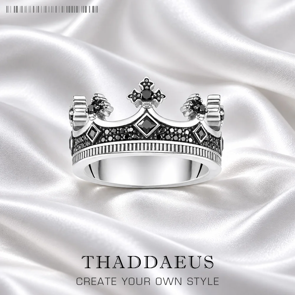 Royal Ring Crown Europe Style Victorian Fine Jewelry For Women Men Summer Brand New Vintage Kings Pure 925 Sterling Silver Gift
