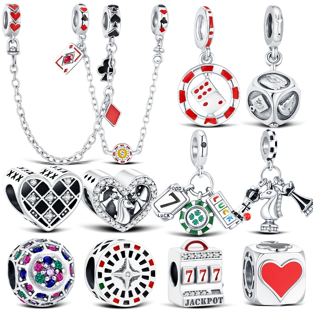 Jewelry Making Machines - New Sterling Silver Casino Poker Lucky