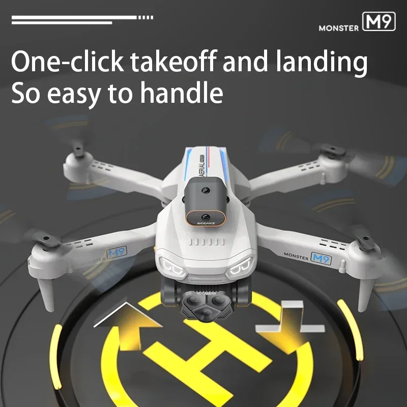 

M9 Brushless Drone Profesional 720P HD Aerial Photography Folding Three Camera 360° Obstacle Avoidance Remote Control Dron Toy