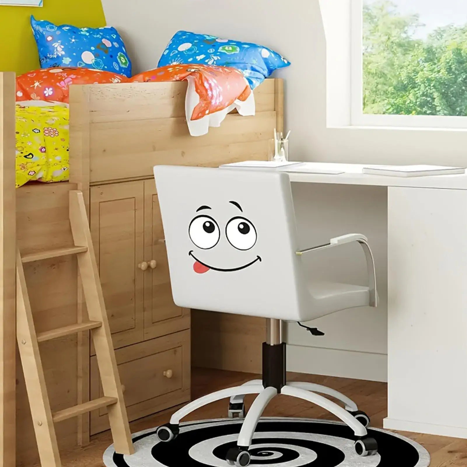 Trash Can Labels 8 Sheets Cartoon Expressions Toilet Lid Decal Funny Trash Garbage Can Stickers For Fridge Bins Wall Indoor