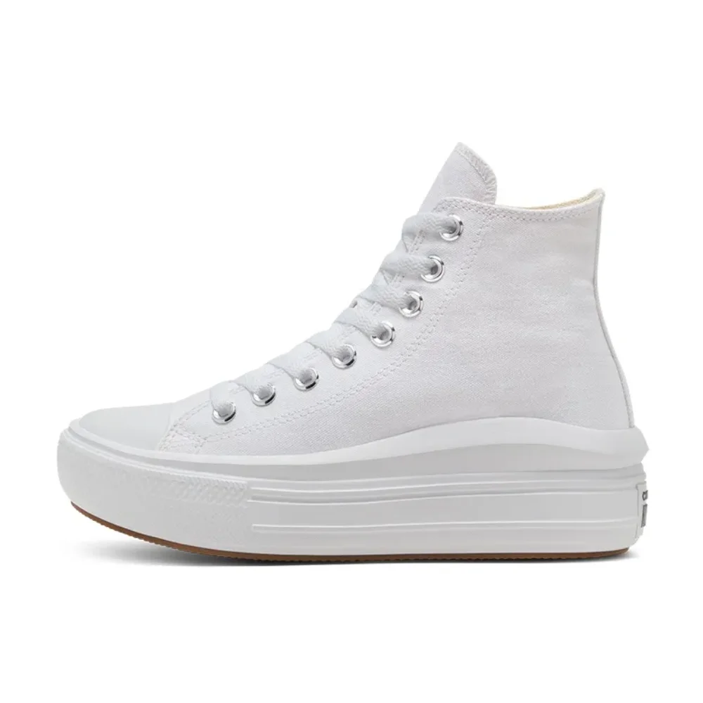 Converse All Star Move High Women's Non-slip Wear-resistant Canvas Shoes Comfortable Thick Sole Casual Board Shoes