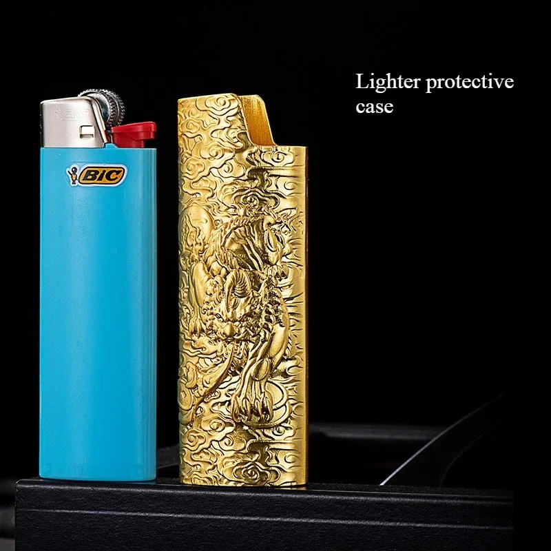 1Pc New Creative Metals Lighter Case Cover for BIC J6 Lighter Explosion-proof Lighter Sleeve