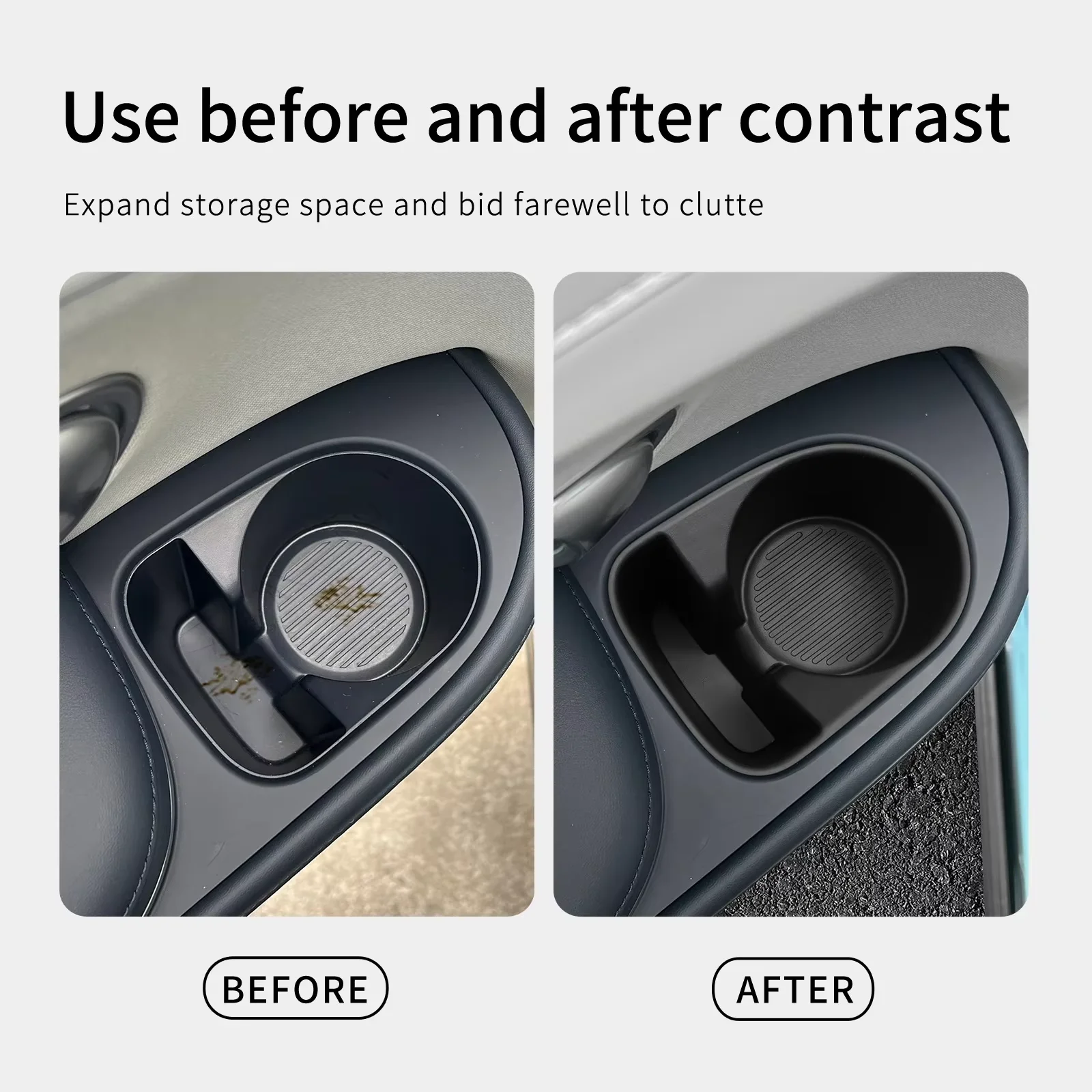 Lcars Two-Piece Set Suitable for 2026 Hyundai Palisade Second-Row Door Cup Holder Storage Box Car Cup Holder Limiter Interior Modification Accessories