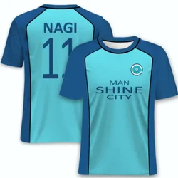 Maillot Blue Lock Jersey Man T-shirt Anime Shined City Football Men Jerseys T Shirt Shining Manga Bastard Munchen Sports Tees