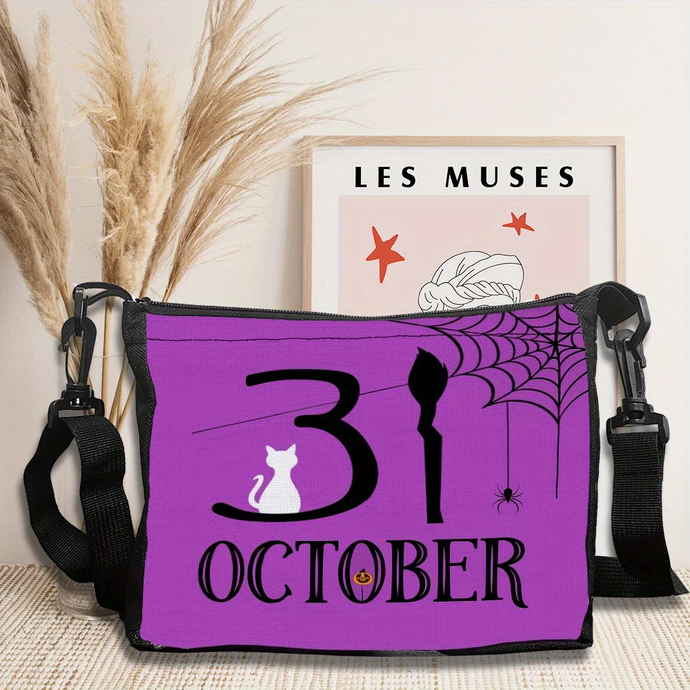 

Сумка через плечо с ковриком на Хэллоуин, модная легкая сумка через плечо, сумка через плечо для отдыха на открытом воздухе, для ежедневного использования