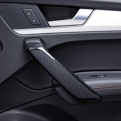 For Audi Q5 FY 2018 2019 Accessories ABS Carbon Fiber Car Interior Door Handle Cover Trim Door Bowl Stickers Decoration