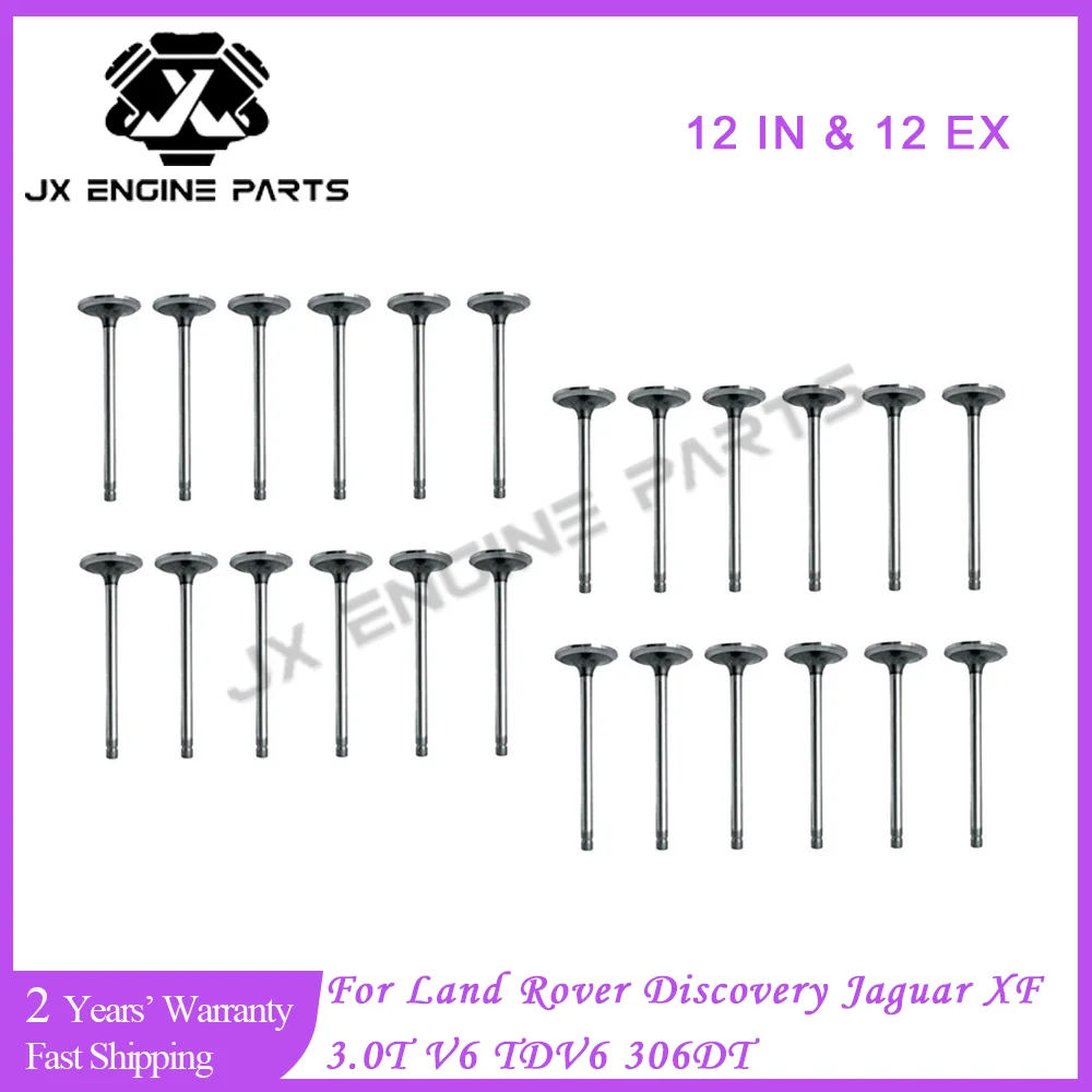 306DT Engine Intake Exhaust Valve Set For Jaguar XF XJ Land Rover Discovery Range Rover Sport 306DT TDV6 3.0L 3.0T Diesel 09-21