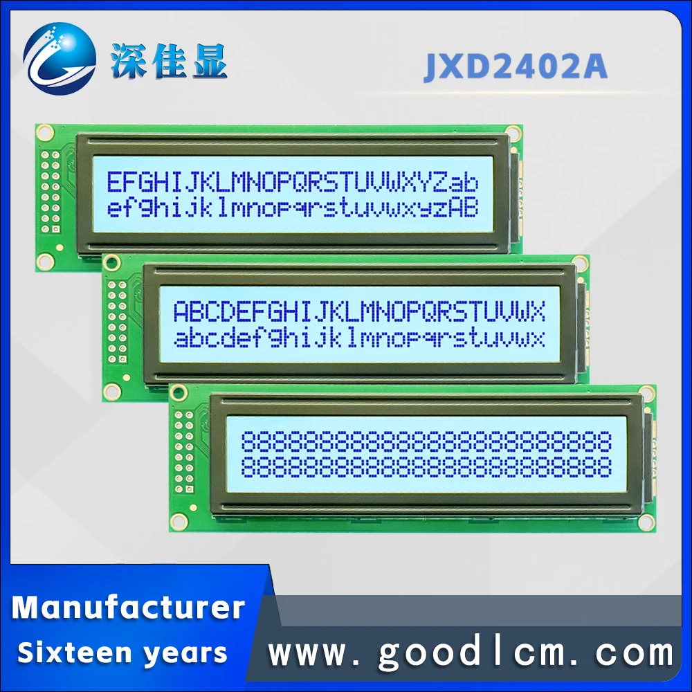 24x2character Lcd-Scherm 2402lcm Lcd-Module 24 * 2a Grijs Scherm Blauw Karakter St7066 Of Aip31066 Rijden