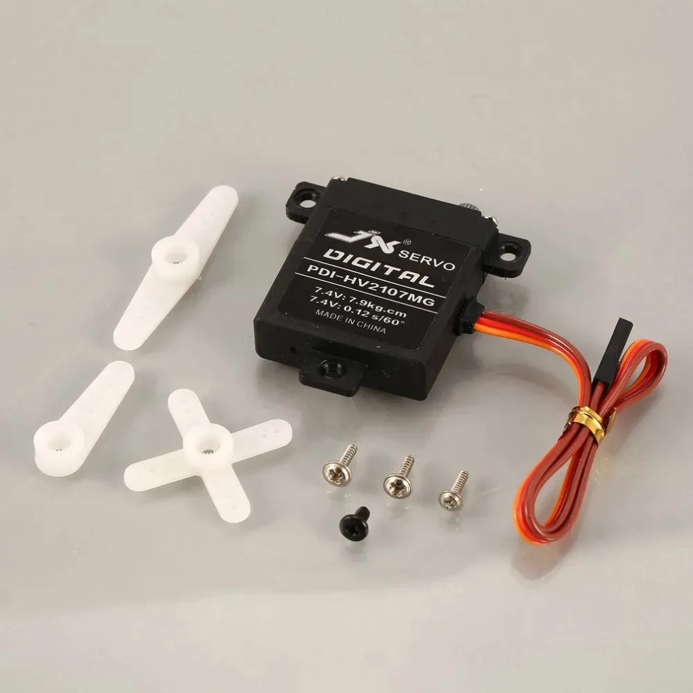 JX Mini Servo 2/4/6PCS 7.9KG Torque Digital PDI-HV2107MG Steering Metal Gear Motor 25T for RC Fixed Wing Airplane Toy Model Part