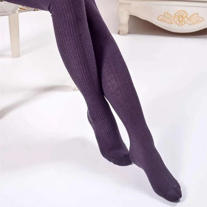 

Fashion Simple Style Vertical Stripes Napping Thin Velvet Pantyhose Autumn Warm Wheat Pattern Knit Hottie Sexy Tights