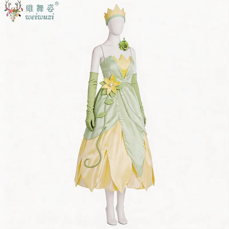 Adult Women Stage Play Cosplay Costume Elegant The Frog Princess Fantasy Dress Halloween Carnival Birthday Party Frock Ball Gown view 6