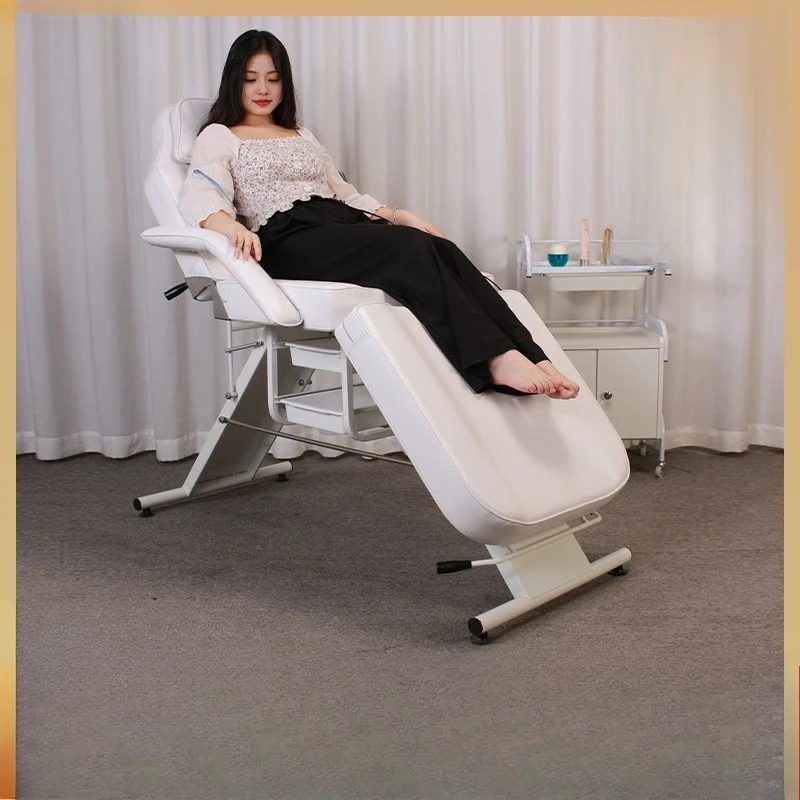 

Multifunctional beauty bed, foldable massage treatment bed for beauty salons, moxibustion bed, embroidered eyelash bed