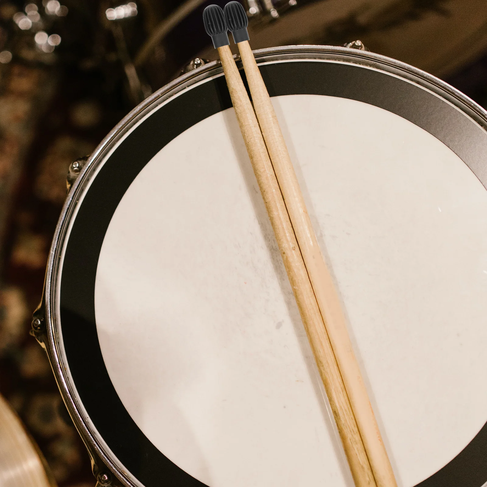 

4 Pcs Drum Mute Set Silicone Mutes Damping Dampener Stick Dampeners Drumstick Tips Accessory