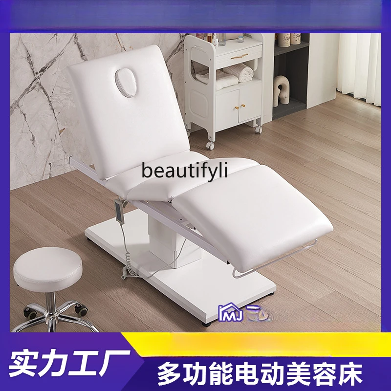 All-electric lifting beauty bed, special massage therapy multi-function bed for beauty salons