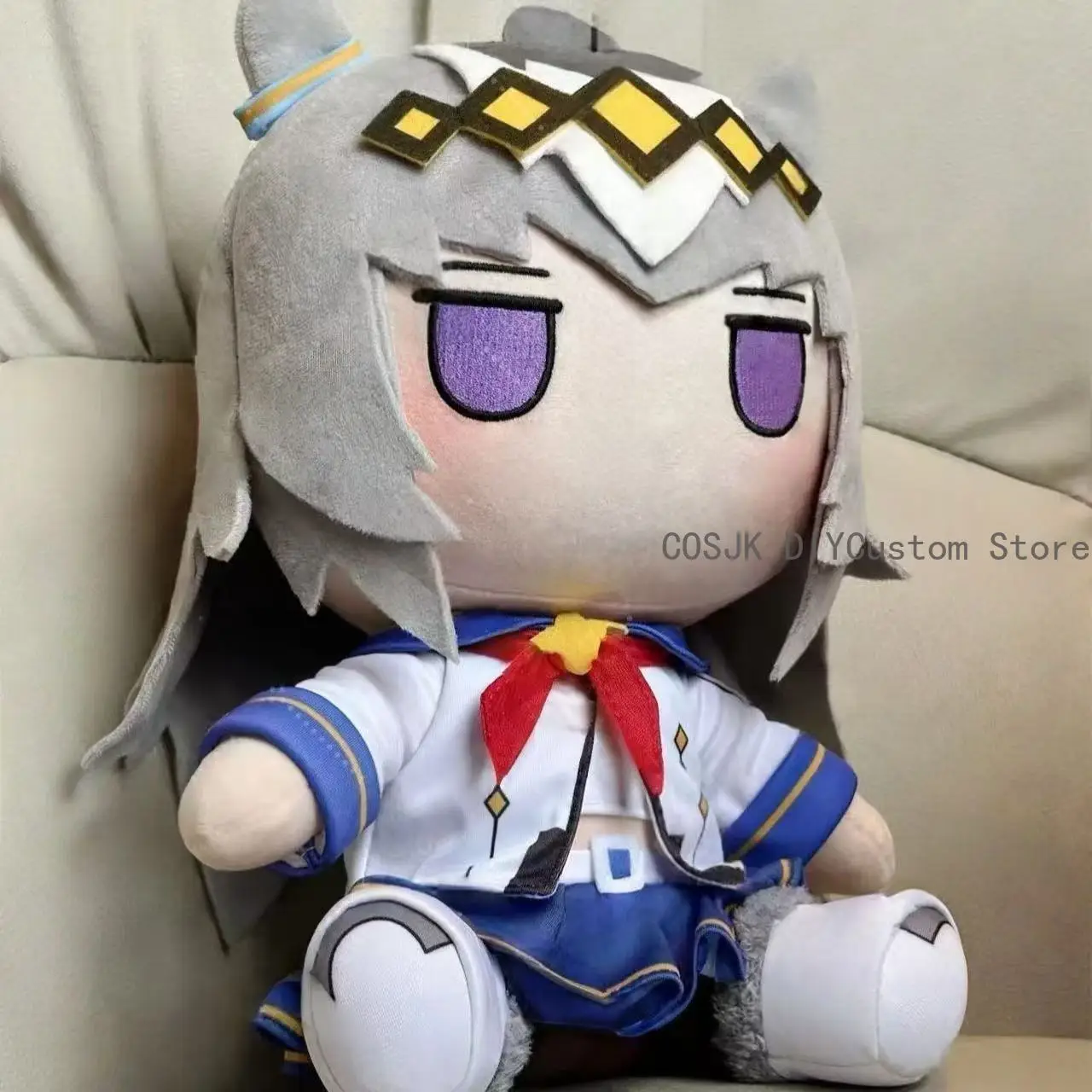Oguri Cap Umamusume: Pretty Derby Attributes Plush Body Sitting Posture Figure Pillow Mascot Cartoon Dress Up Xmas Gift 30cm