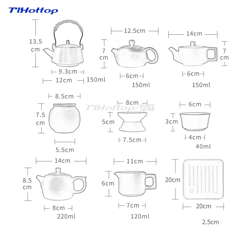 Travel Kung Fu Tea Set Portable Set To Make Tea Outdoor Travel Camping Tea Equipment Small Set Of Teacup Gift