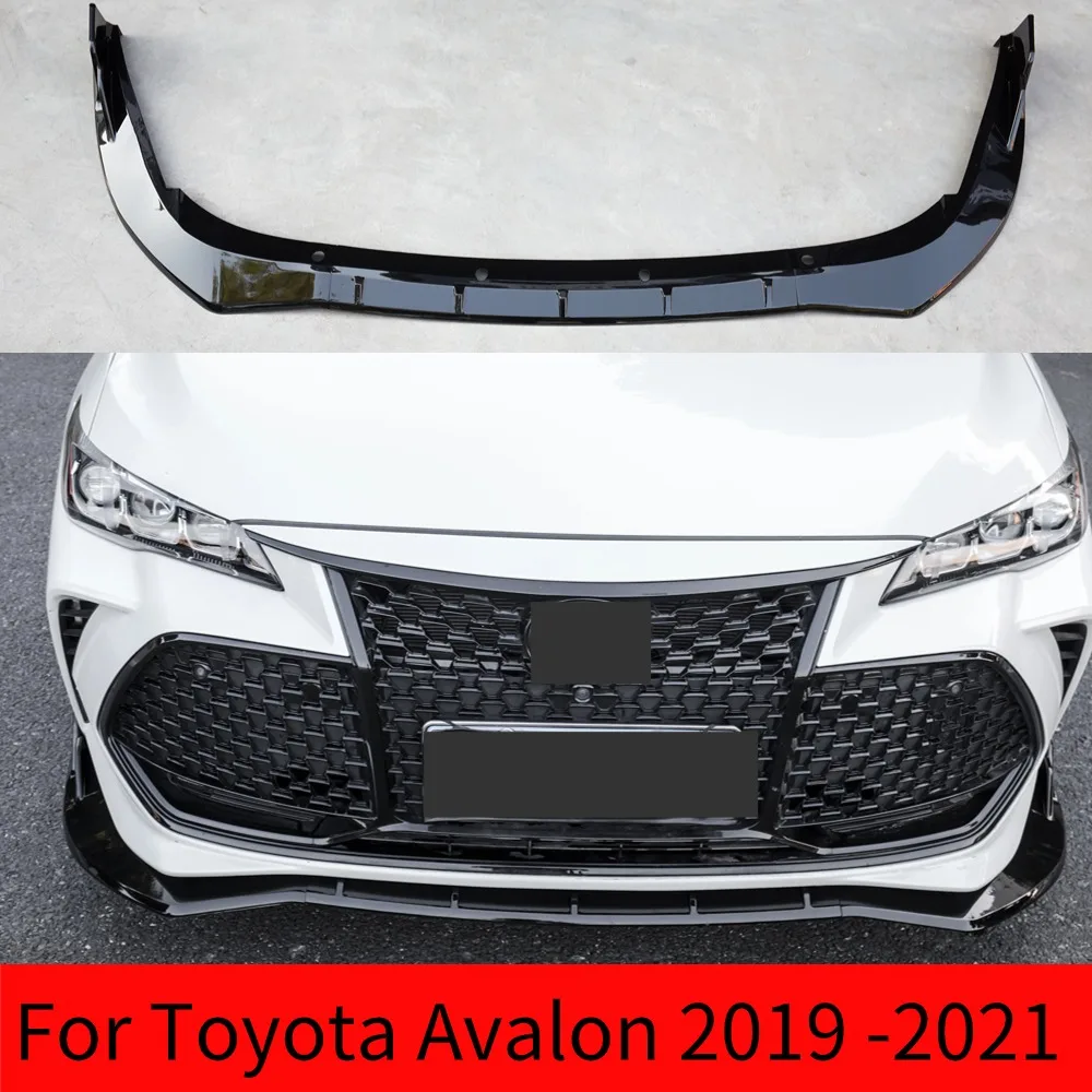 

For Toyota Avalon 2019 2020 2021 Car Front Bumper Spoiler Lip Lower Flare Splitter Guard Bracket Blade Protector