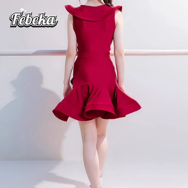 Aangepaste Latin dansjurk Oefenjurk voor kinderen Prestatie-outfit voor meisjes Lijnpak Ballroom Standaard 2 stuks