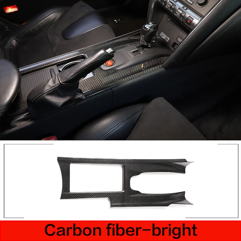 

For Nissan GTR R35 2008-2016 Real Carbon Fiber Car Center Gear Panel Decoration Sticker Car Interior Decoration Accessories