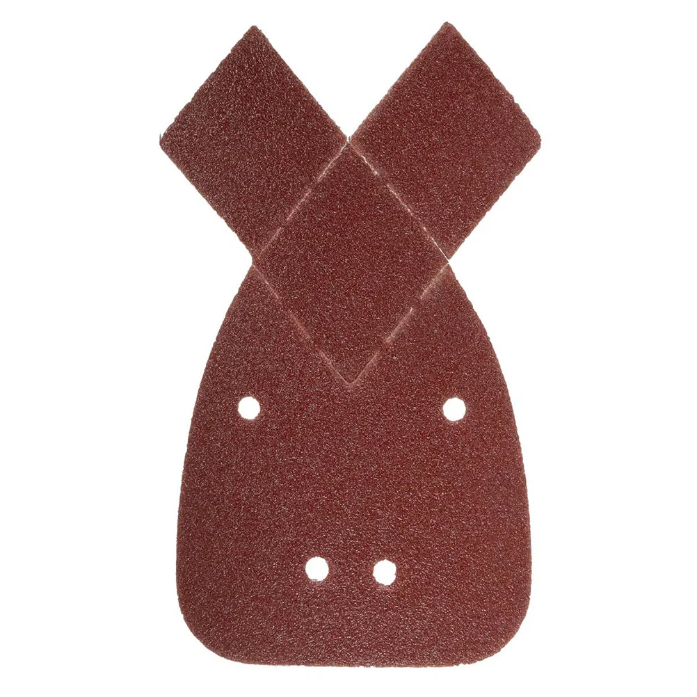 40 pçs discos de lixamento de laço de gancho 4 furos grit 40 60 80 120 almofadas triangulares para rebarbação limpeza não tecido abrasivo umidade calor