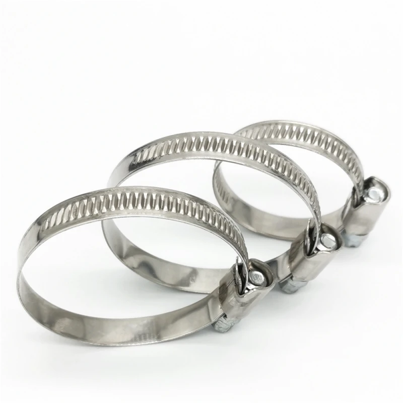 25pcs 8-89mm German Type Hose Clamps Adjustable Stainless Steel Worm Drive Pipe Clips for Air Hose Water Pipe Fuel Hose 5 Sizes