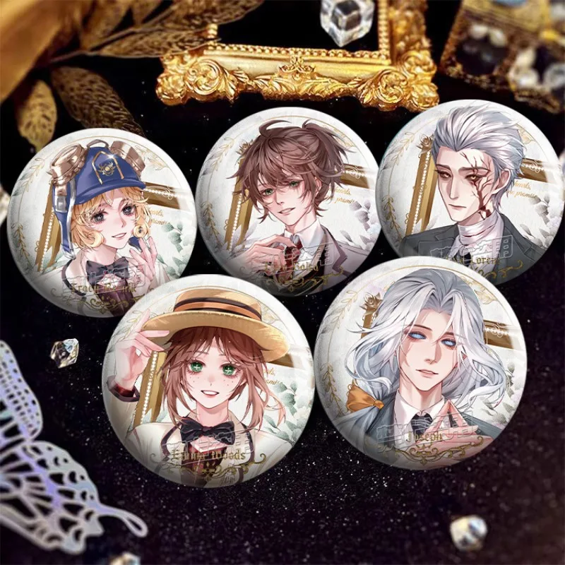 Game Identity V Character Badges Joseph Prisoner Mechanic Gardener Explorer Brooch Pins Cosplay Souvenir for Anime Game Fans