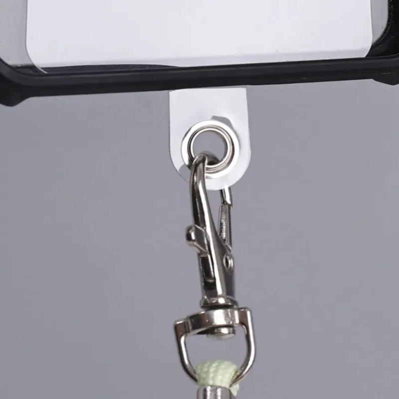 Universal Mobile Phones Detachable Hanging Necklace Lanyard with Transparent Patch Adjustable Anti Lost Wrist Strap Tab Rope