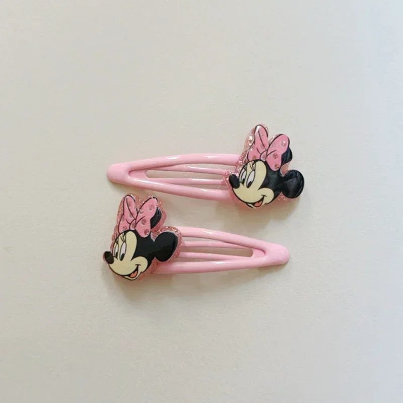 Pince à cheveux Minnie Mouse pour enfants, nœud papillon de dessin animé, barrettes BB, élastique, épingle à cheveux, élastique, vêtements de sauna, cadeaux pour filles, rose, rouge