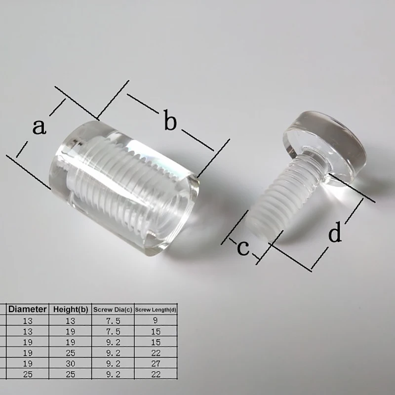 4Pcs Acrylic Plastic Advertising Screws Sign Clear Wall Mounted Standoffs