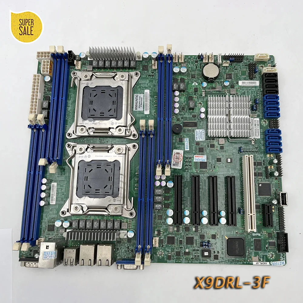 Two-way Server Motherboard X9DRL-3F For Supermicro LGA 2011 Intel C606 DDR3 Xeon E5-2600 and E5-2600 v2 Family PCI-E 3.0